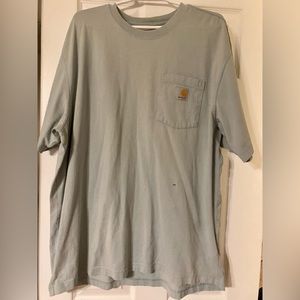 XL Carhartt Loose Fit Short Sleeve Pocket T-shirt, Light Blue